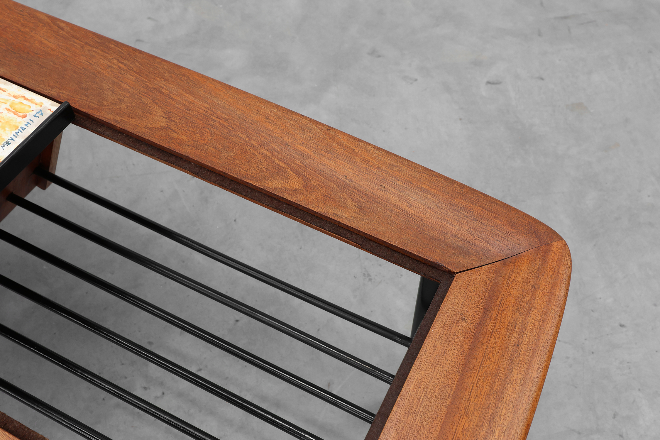 2 Coffee Tables model 210 in teak wood with ceramic tiles by Alfred Hendrickx for Belform, 1950sthumbnail